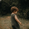 Linen-look Button-Up Romper - Charcoal - Image 4