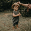 Linen-look Button-Up Romper - Charcoal - Image 7