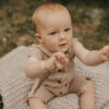 Linen-look Button-Up Romper - Charcoal - Image 9