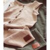 Linen-look Button-Up Romper - Charcoal - Image 2