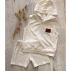 Hooded Sleeveless Set - Ivory