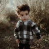 Plaid Hoodie Jacket - Black - Image 4