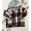 Plaid Hoodie Jacket - Black