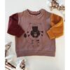 Colour Block Print Sweater - Tiger - Image 3
