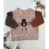 Colour Block Print Sweater - Tiger - Image 2