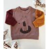 Colour Block Print Sweater - Fox - Image 3