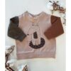 Colour Block Print Sweater - Fox - Image 2