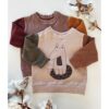 Colour Block Print Sweater - Fox