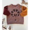 Colour Block Print Sweater - Lion - Image 3