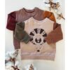 Colour Block Print Sweater - Lion