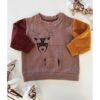 Colour Block Print Sweater - Deer - Image 3