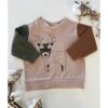 Colour Block Print Sweater - Deer - Image 2